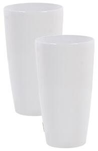 Kétdarabos virágcserép szett TSERIA 32 cm Fehér