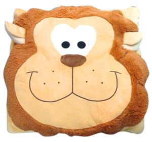 Gyerek párna CUDDLI FRIENDS 70x70 cm plüss - több színben Termék színe: Barna