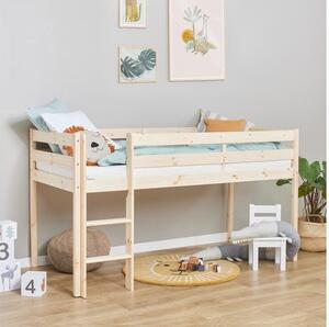 Hoppekids ECO Comfort félmagas ágy 90x200 cm natúr fa