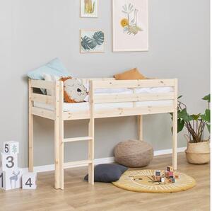 Hoppekids ECO Comfort félmagas ágy 70x160 cm, natúr fa