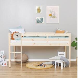 Hoppekids ECO Comfort félmagas ágy 90x200 cm natúr fa