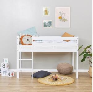 Hoppekids ECO Comfort félmagas ágy 70x160 cm , fehér színű