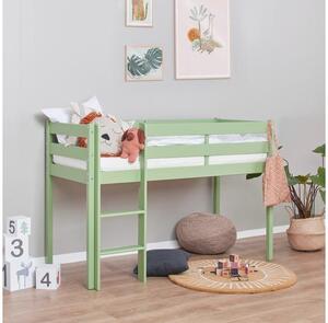 Hoppekids ECO Comfort félmagas ágy 70x160 cm, halványzöld