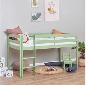 Hoppekids ECO Comfort félmagas ágy 90x200 cm , halványzöld