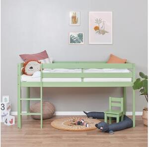 Hoppekids ECO Comfort félmagas ágy 90x200 cm , halványzöld