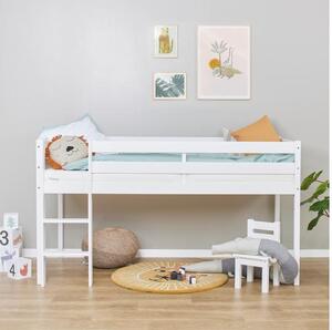 Hoppekids ECO Comfort félmagas ágy 90x200 cm fehér színű