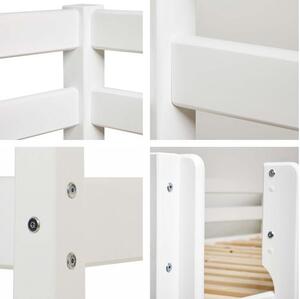 Hoppekids ECO Comfort emeletes ágy 70x160 cm, fehér színű