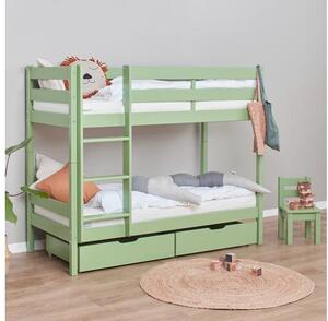 Hoppekids ECO Comfort emeletes ágy 70x160 cm halványzöld