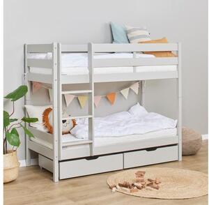 Hoppekids ECO Comfort emeletes ágy 70x160 cm , galambszürke