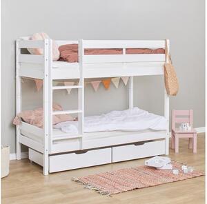 Hoppekids ECO Comfort emeletes ágy 70x160 cm, fehér színű