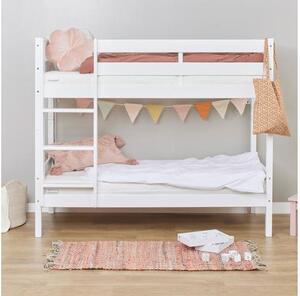Hoppekids ECO Comfort emeletes ágy 70x160 cm, fehér színű