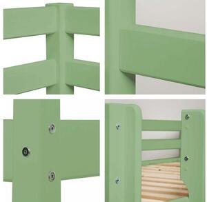 Hoppekids ECO Comfort emeletes ágy 70x160 cm halványzöld