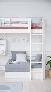 Flexa Galériaágy " Casa " szettel , Flexa classic 200 , szürke, egyenes létrával