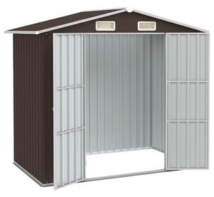 VidaXL barna horganyzott acél kerti fészer 205 x 129 x 183 cm