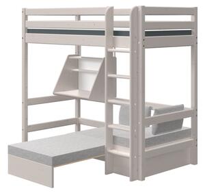Flexa Galériaágy " Casa " szettel , Flexa classic 200 , szürke, egyenes létrával