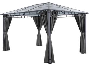 Tectake 405154 caracas kerti pavilon, időjárásálló, polikarbonát tetőlapok - 3 x 4 m