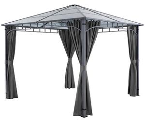 Tectake 405153 caracas kerti pavilon, időjárásálló, polikarbonát tetőlapok - 3 x 3 m