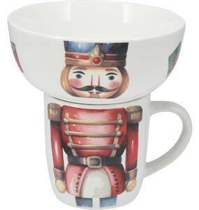 Diótörő reggeliző készlet, 2 db, porcelán