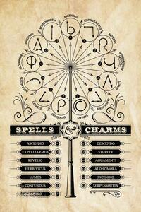 Művészi plakát Harry Potter - Spells Charms, (26.7 x 40 cm)