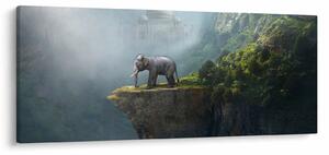 Kép - Az elefánt a Taj Mahal tetején (120x50 cm)