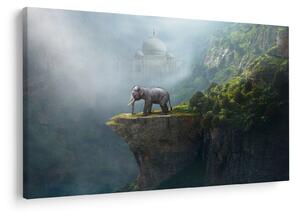 Kép - Az elefánt a Taj Mahal tetején (90x60 cm)