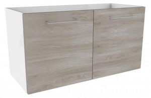 LIMA Mosdóalsószekrény 80 cm széles fehér/kőris