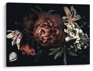 Kép - sötét virágok (70x50 cm)
