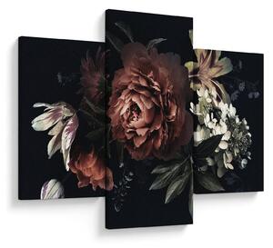 Kép - sötét virágok (90x60 cm)