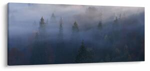 Kép - erdő a ködben, Carpathians, Ukraina (120x50 cm)