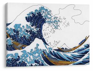 Kép - japán rajz, hullámok (70x50 cm)