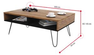 ATOS dohányzóasztal, 100x45x60, wooden