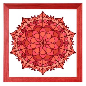 Brüsszel négyzetes mandala képkeret piros