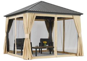 Fém pavilon Sardinia Premium 3x3 Garden Point bézs színű