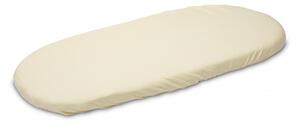 Pamut gumis lepedő mózeskosárba 35*75cm - krémszínű