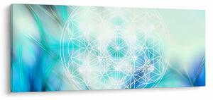 Kép - Merkaba türkiz háttérrel (120x50 cm)