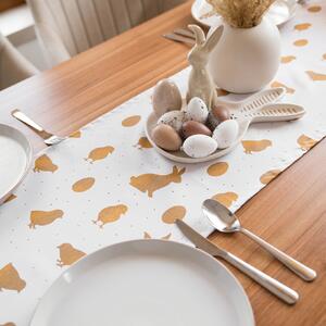 Goldea húsvéti asztali futó - extra erős 100% - os pamut - a húsvét arany szimbólumai 35x180 cm