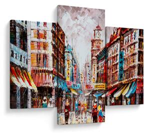 Kép - Hong Kong, olajfestmény (90x60 cm)