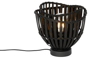 Keleti asztali lámpa fekete bambusz - Pua