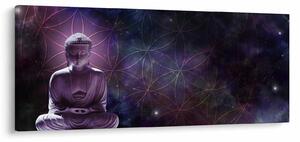 Kép - Buddha az élet virágaival (120x50 cm)