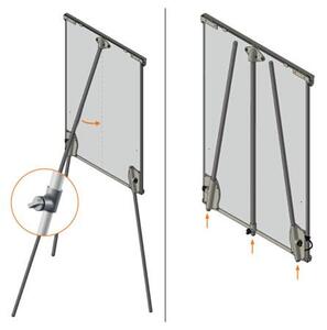 Flipchart tábla, mágneses felület, 70x100 cm, EcoLabel, NOBO Premium Plus, fehér (VN5701)