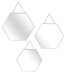 Hatszögletű tükör szett, 3 db, arany - EXOPLANETE