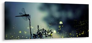 Kép - szitakötő a csillogó éjszakában (120x50 cm)