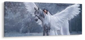 Egy lány képe az egyszarvún (120x50 cm)