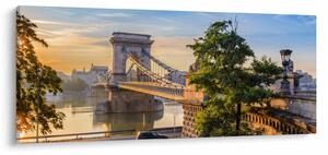 Kép - Híd a folyón, Budapest, Magyarország (120x50 cm)