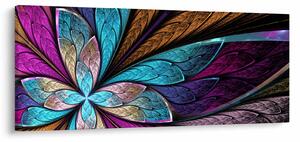 Kép - absztrakció, virág (120x50 cm)