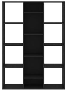 VidaXL fekete forgácslap térelválasztó/könyvszekrény 100 x 24 x 140 cm