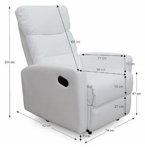 TEM-Silas lábtartós relax fotel textilbőr borítással
