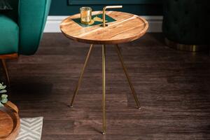 Simply Clever kisasztal arany/natur ⌀41 cm