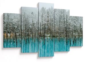 Kép - Türkiz tó, Biei, Japán (150x105 cm)