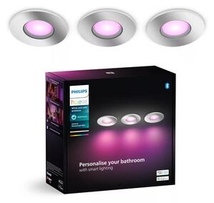 Philips Philips-KÉSZLET 3x LED RGBW Dimmelhető fürdőszobai lámpa Hue XAMENTO 1xGU10/4,2W IP44 P6196